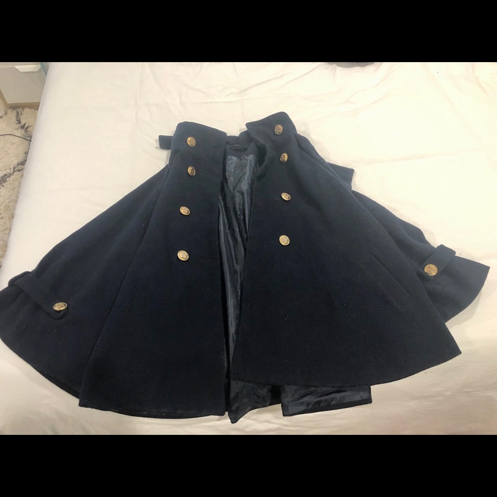 Parisian style cape overcoat